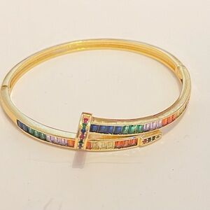 18k Gold Plated Stainless Steel Multi Coloured Fashion Design Bracelet